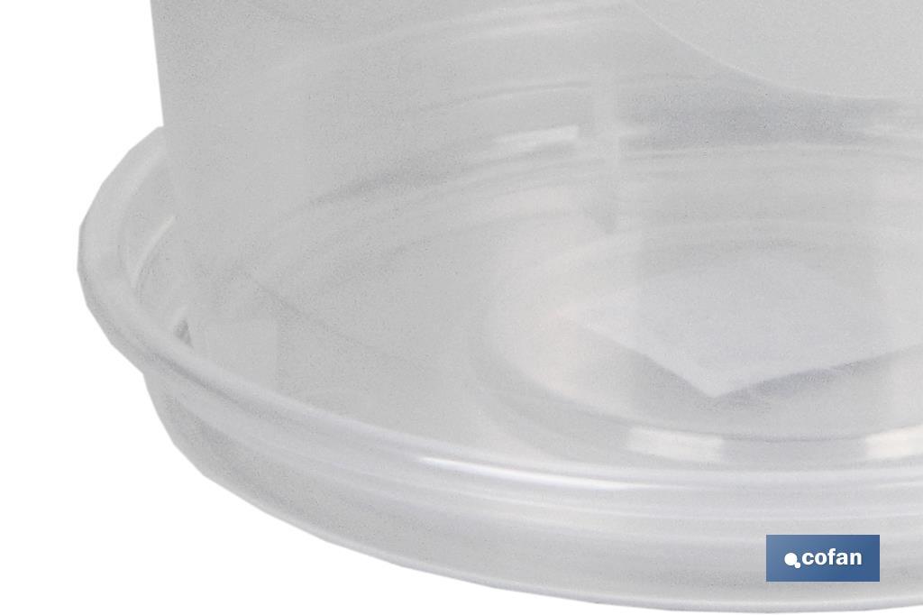 Vaso trasparente | Modello Orquidea | Con sottovaso | Realizzato in polipropilene - Cofan