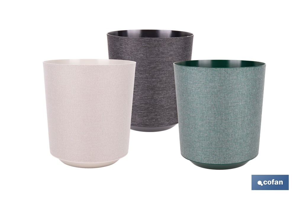 Macetas decorativas para interior | Maceteros redondos | Material: Polipropileno | Disponibles en diferentes colores y medidas - Cofan