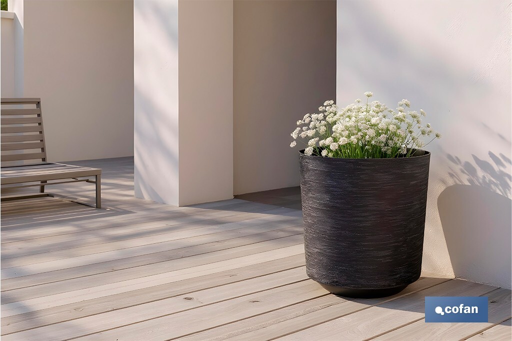 Macetas decorativas para interior | Maceteros redondos | Material: Polipropileno | Disponibles en diferentes colores y medidas - Cofan