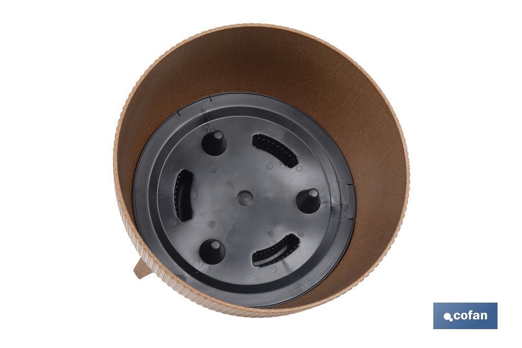 Macetas decorativas con patas desmontables | Macetas redondas con rayas | Resistentes a UV | Disponibles en varios colores y diferentes medidas - Cofan