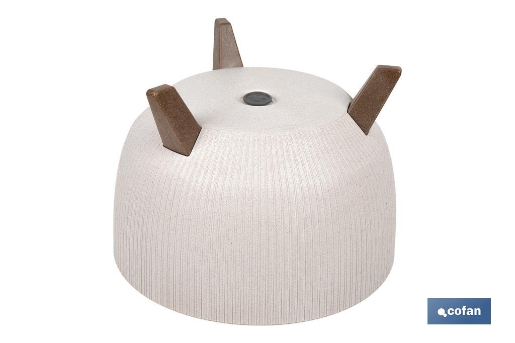 Macetas decorativas con patas desmontables | Macetas redondas con rayas | Resistentes a UV | Disponibles en varios colores y diferentes medidas - Cofan
