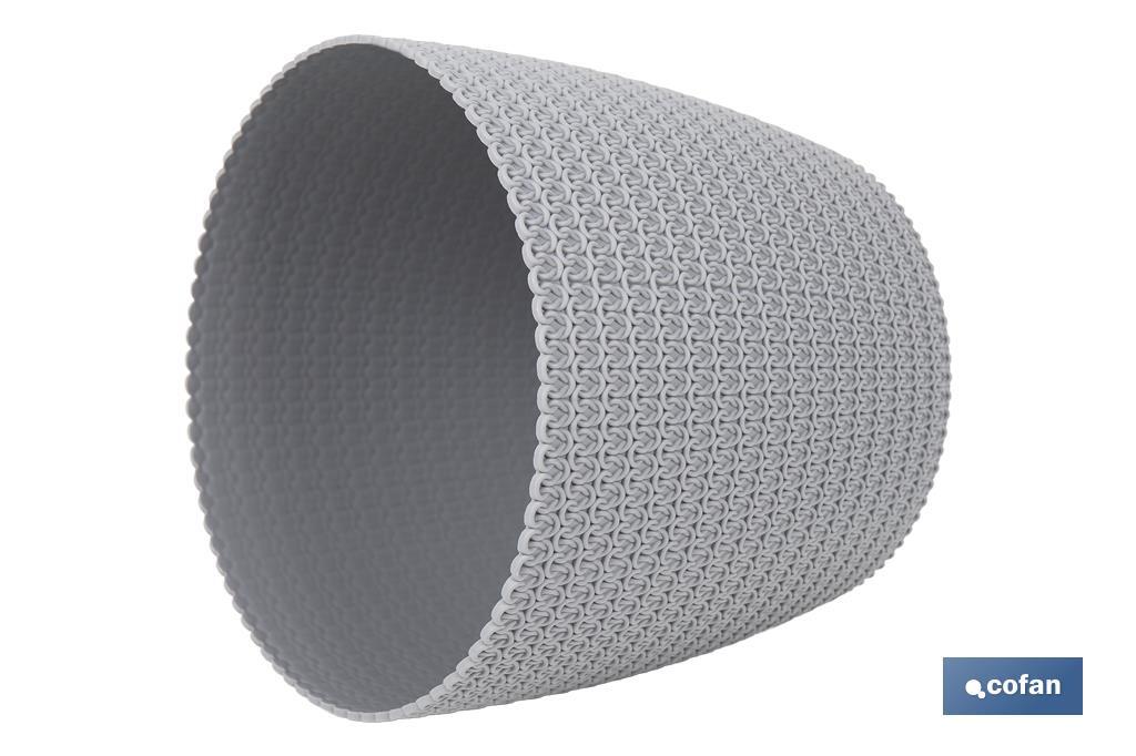 Maceteros decorativos con diseño trenzado | Resistentes a los UV | Material: polipropileno | Disponibles en diferentes medidas y colores - Cofan
