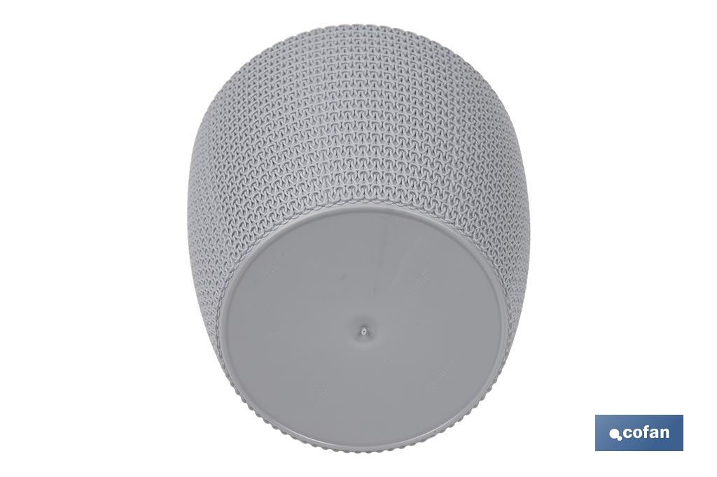 Maceteros decorativos con diseño trenzado | Resistentes a los UV | Material: polipropileno | Disponibles en diferentes medidas y colores - Cofan