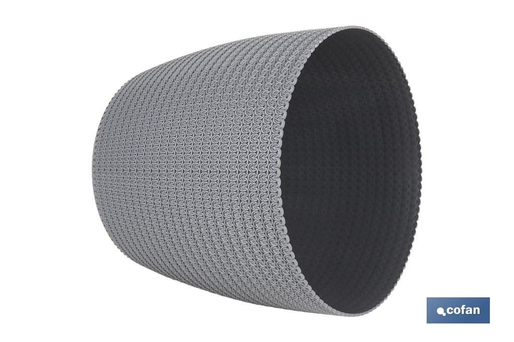 Maceteros decorativos con diseño trenzado | Resistentes a los UV | Material: polipropileno | Disponibles en diferentes medidas y colores - Cofan