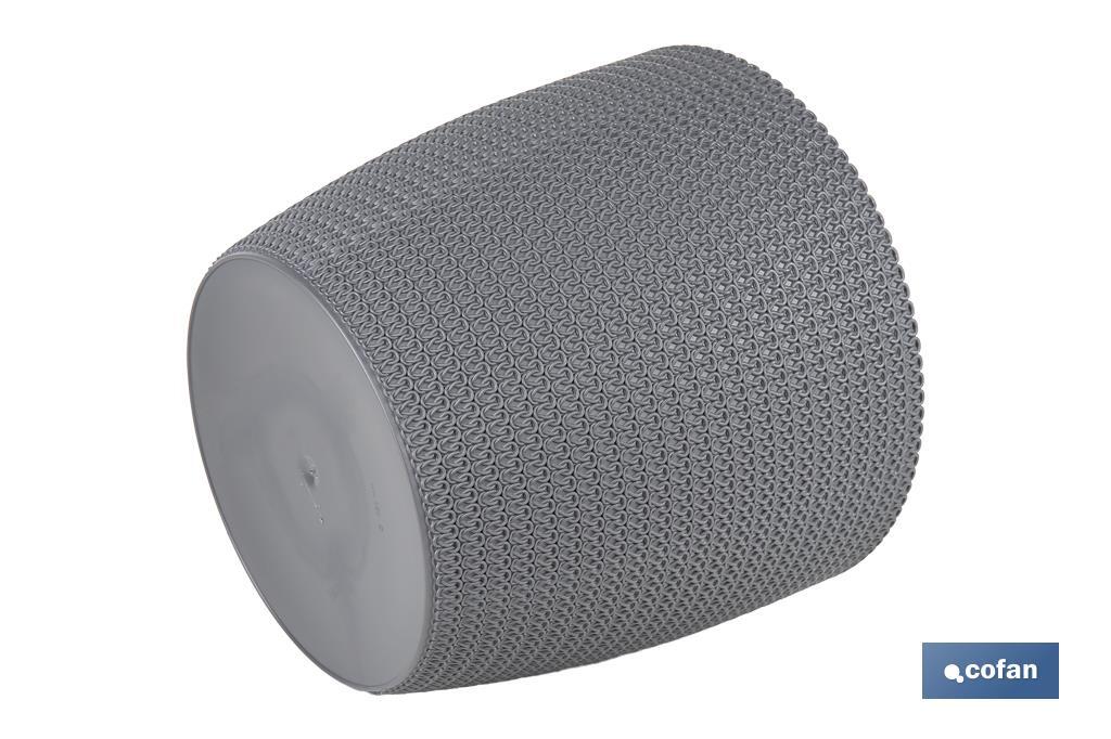 Maceteros decorativos con diseño trenzado | Resistentes a los UV | Material: polipropileno | Disponibles en diferentes medidas y colores - Cofan