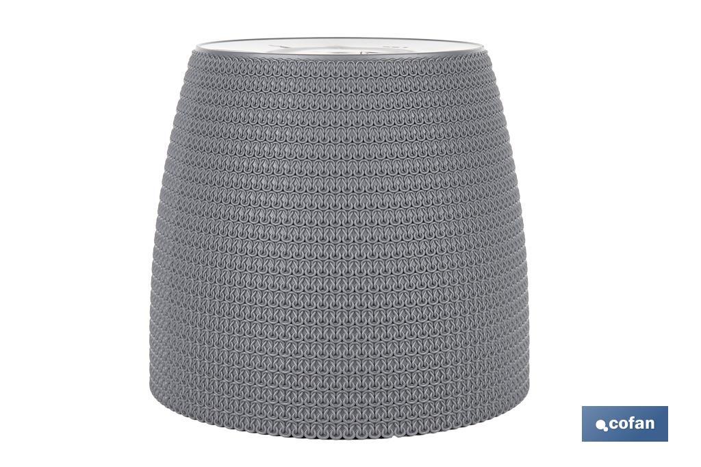 Maceteros decorativos con diseño trenzado | Resistentes a los UV | Material: polipropileno | Disponibles en diferentes medidas y colores - Cofan