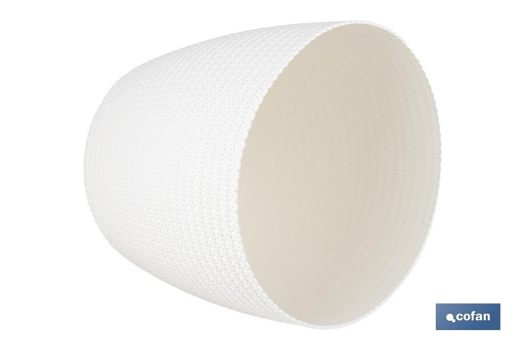 Maceteros decorativos con diseño trenzado | Resistentes a los UV | Material: polipropileno | Disponibles en diferentes medidas y colores - Cofan