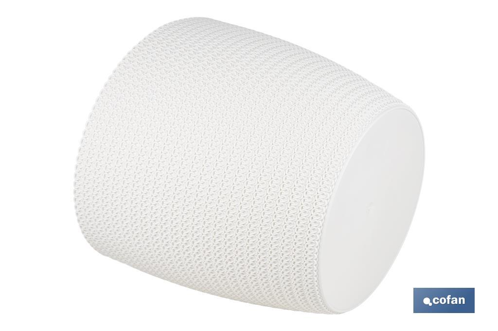 Maceteros decorativos con diseño trenzado | Resistentes a los UV | Material: polipropileno | Disponibles en diferentes medidas y colores - Cofan