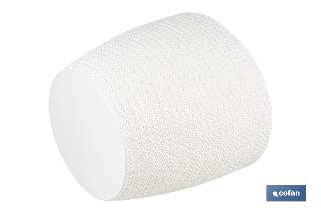 Maceteros decorativos con diseño trenzado | Resistentes a los UV | Material: polipropileno | Disponibles en diferentes medidas y colores - Cofan