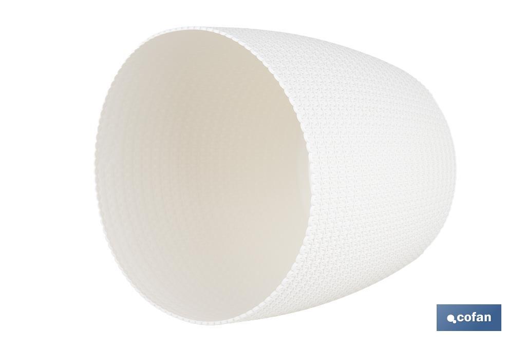 Maceteros decorativos con diseño trenzado | Resistentes a los UV | Material: polipropileno | Disponibles en diferentes medidas y colores - Cofan