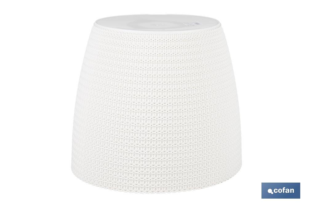 Maceteros decorativos con diseño trenzado | Resistentes a los UV | Material: polipropileno | Disponibles en diferentes medidas y colores - Cofan