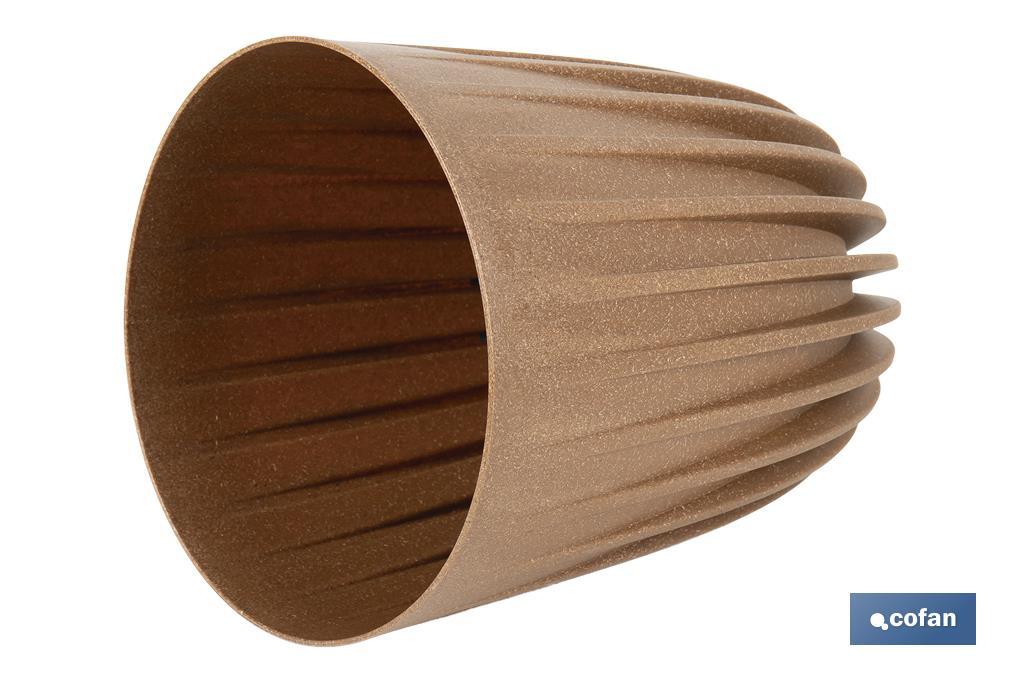 Maceteros decorativos ecológicos | Diseño con rayas en relieve | Tapón de drenaje incorporado | Disponibles en dos colores con diferentes medidas - Cofan