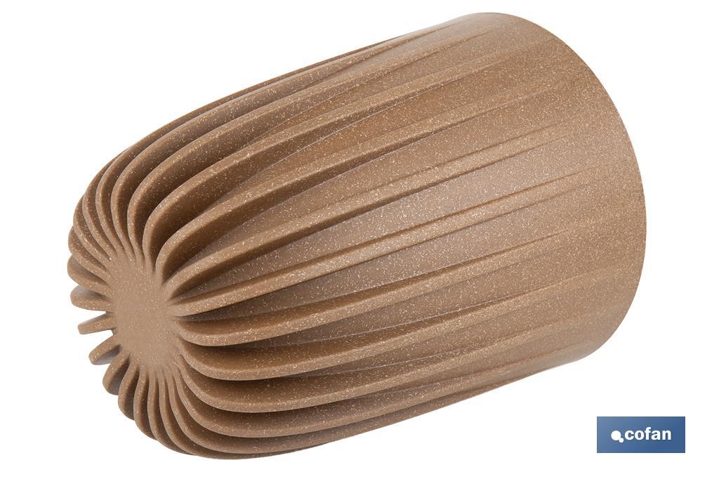 Maceteros decorativos ecológicos | Diseño con rayas en relieve | Tapón de drenaje incorporado | Disponibles en dos colores con diferentes medidas - Cofan
