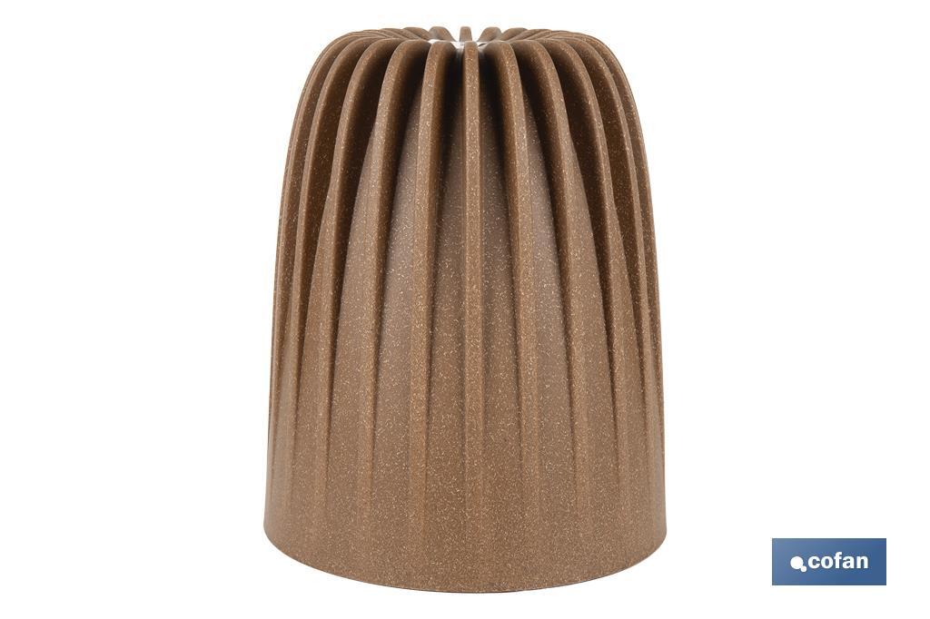 Maceteros decorativos ecológicos | Diseño con rayas en relieve | Tapón de drenaje incorporado | Disponibles en dos colores con diferentes medidas - Cofan