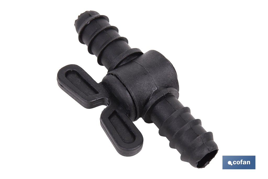 Valve d'arrosage de couleur noire | Convient pour tuyau et brumisateur - Cofan