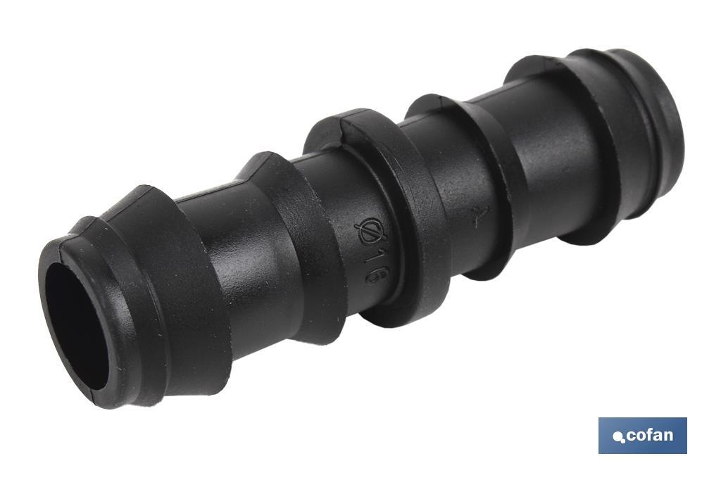 Straight hose connector for drip irrigation | Recommended use for gardening and agricultural sectors - Cofan