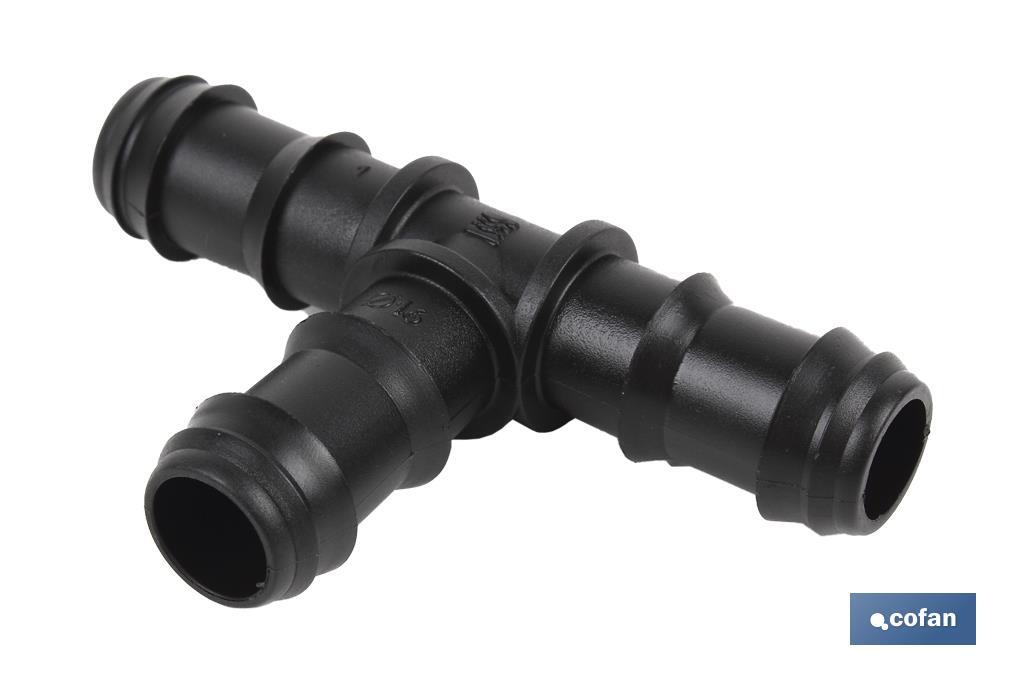 Tee piece hose connector for drip irrigation | Diameter: 16mm | Suitable for drip irrigation systems - Cofan