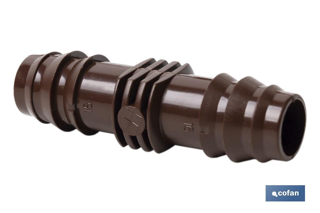 Straight hose connector for drip irrigation | Recommended use for gardening and agricultural sectors - Cofan