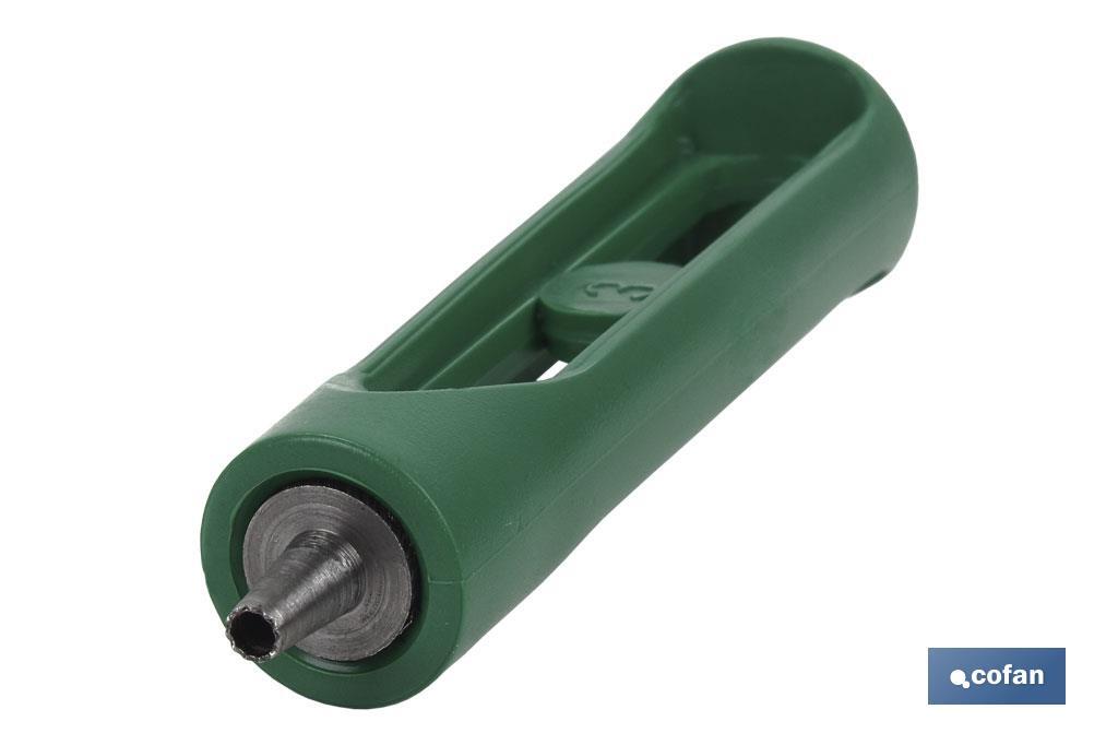 Drip irrigation hole punch | Size: 3mm | Ideal for punching different types of irrigation pipes | Available in green - Cofan