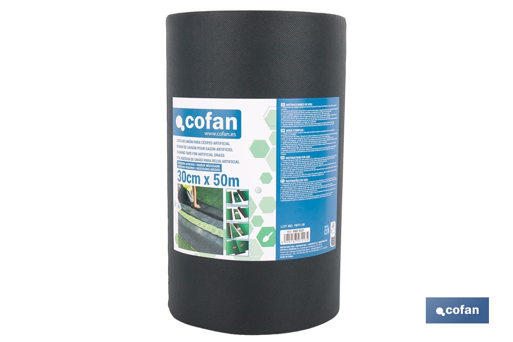 Cinta de unión para césped artificial sin adhesivo | Disponible en cuatro medidas diferentes - Cofan