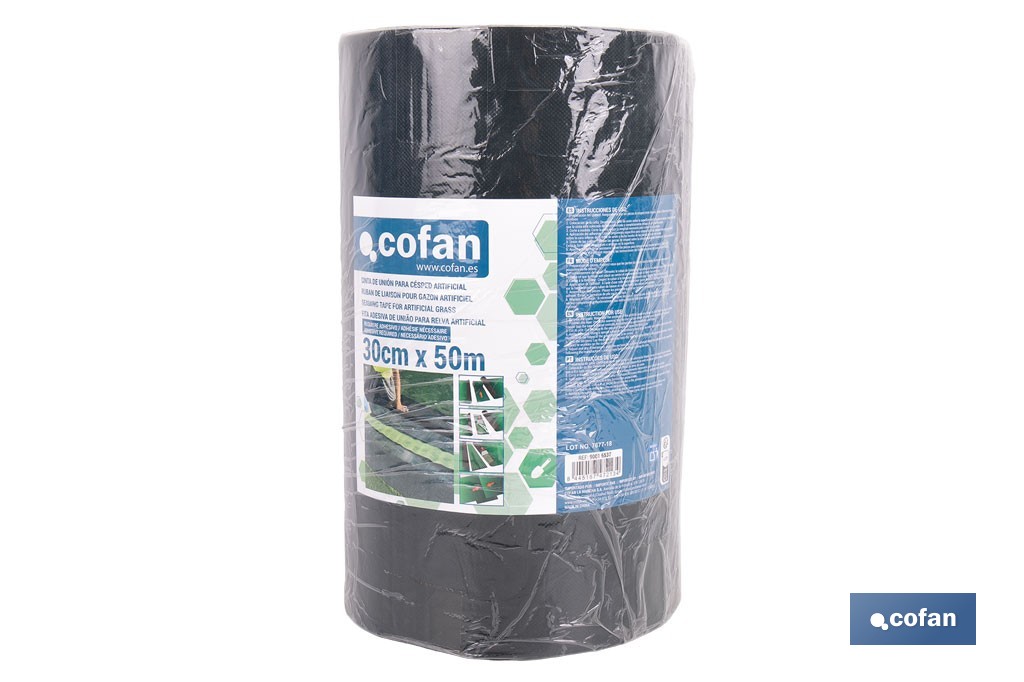 Cinta de unión para césped artificial sin adhesivo | Disponible en cuatro medidas diferentes - Cofan