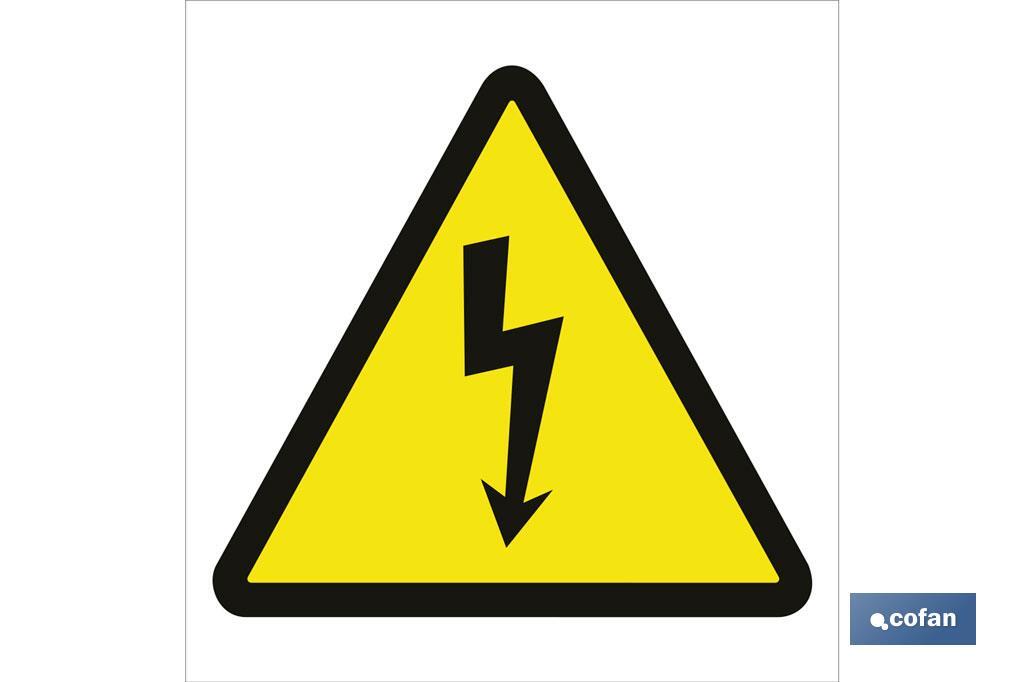 Electrical hazard. The design of the sing may vary, but in no case will its meaning be changed. - Cofan
