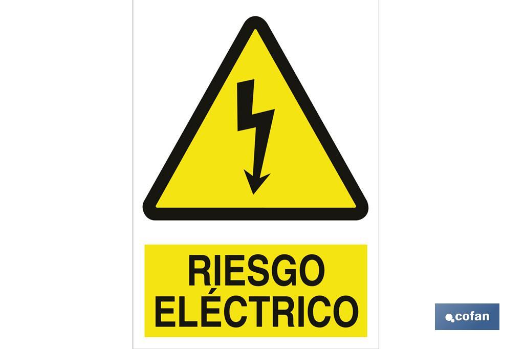 Risco de choque elétrico. O desenho do sinal pode variar, mas em nenhum caso o seu significado será alterado. - Cofan