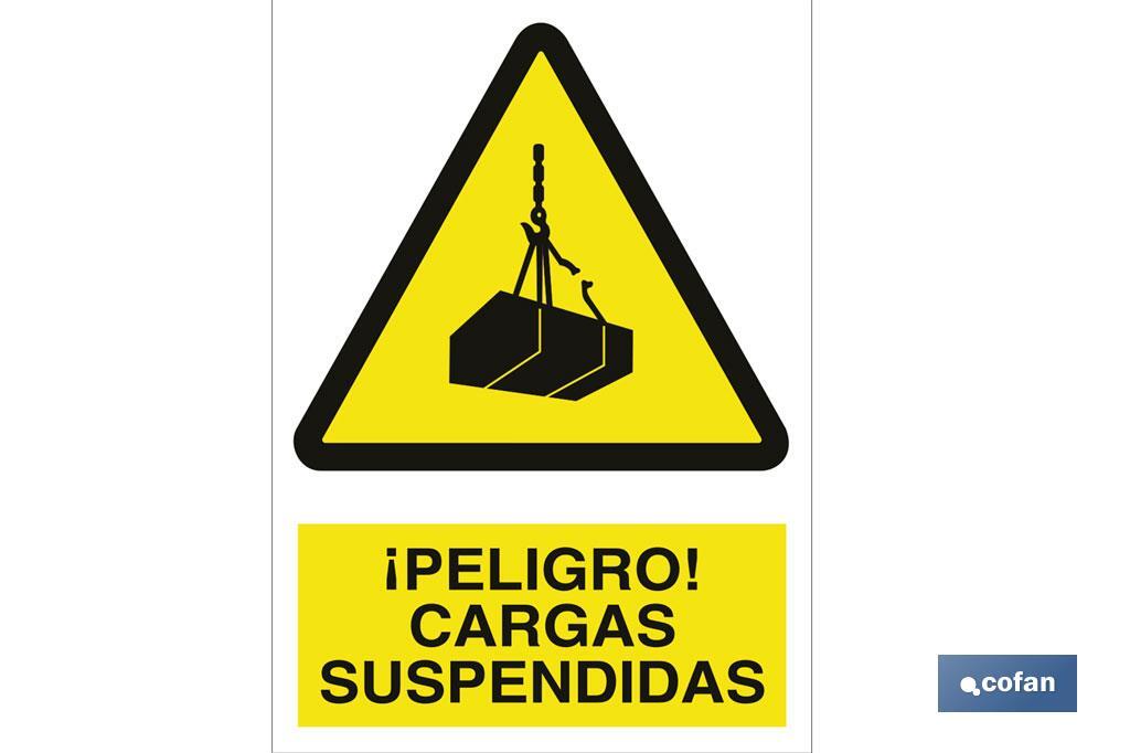 ¡Peligro! cargas suspendidas - Cofan