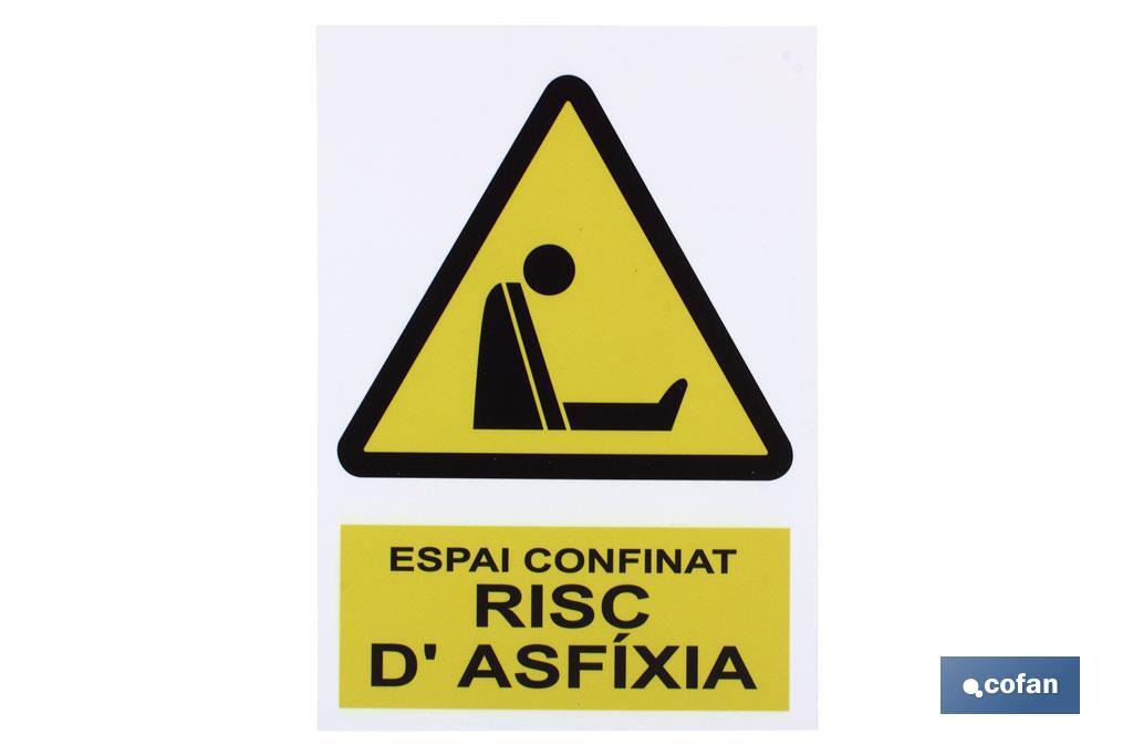 Espai confinat risc d'axfixia - Cofan