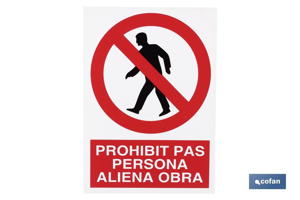 Prohibit pas persona aliena - Cofan