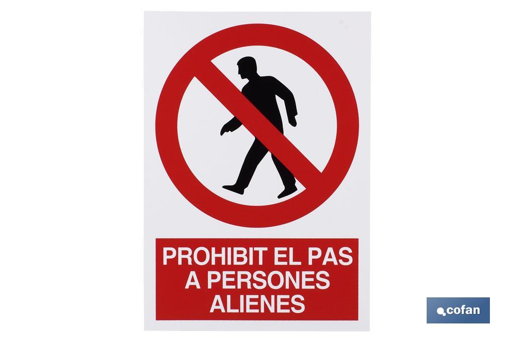 Prohibit pas persones alienes - Cofan