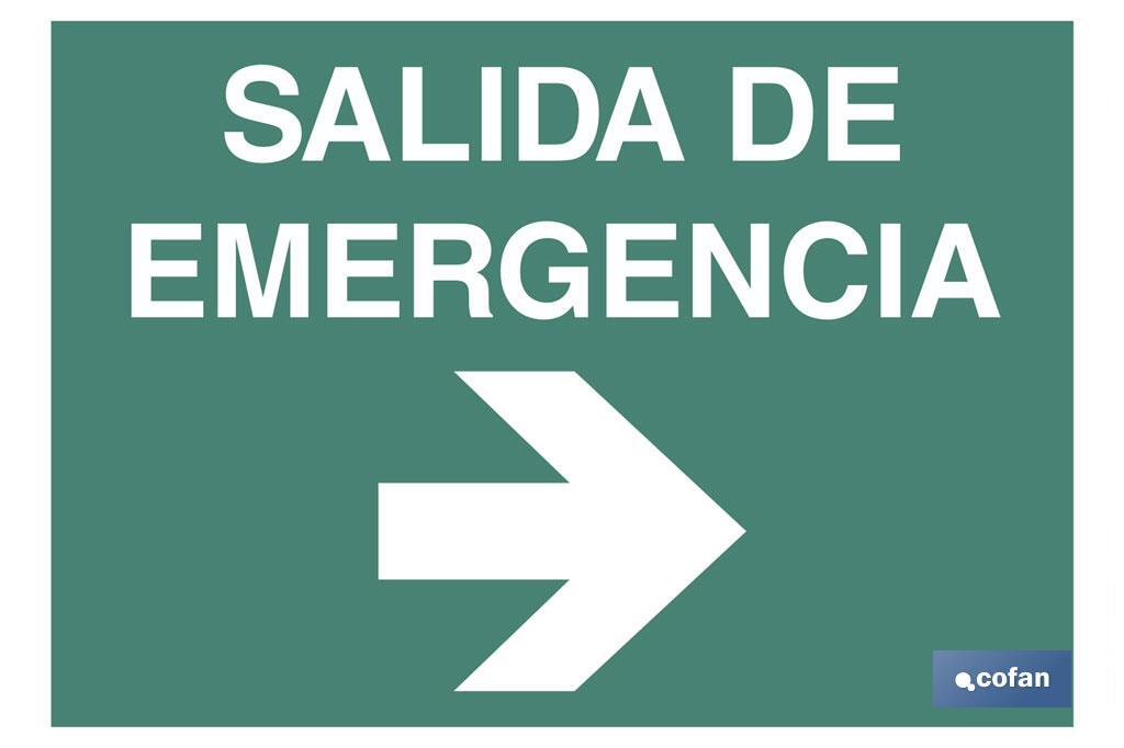 Salida de Emergencia Texto - Cofan