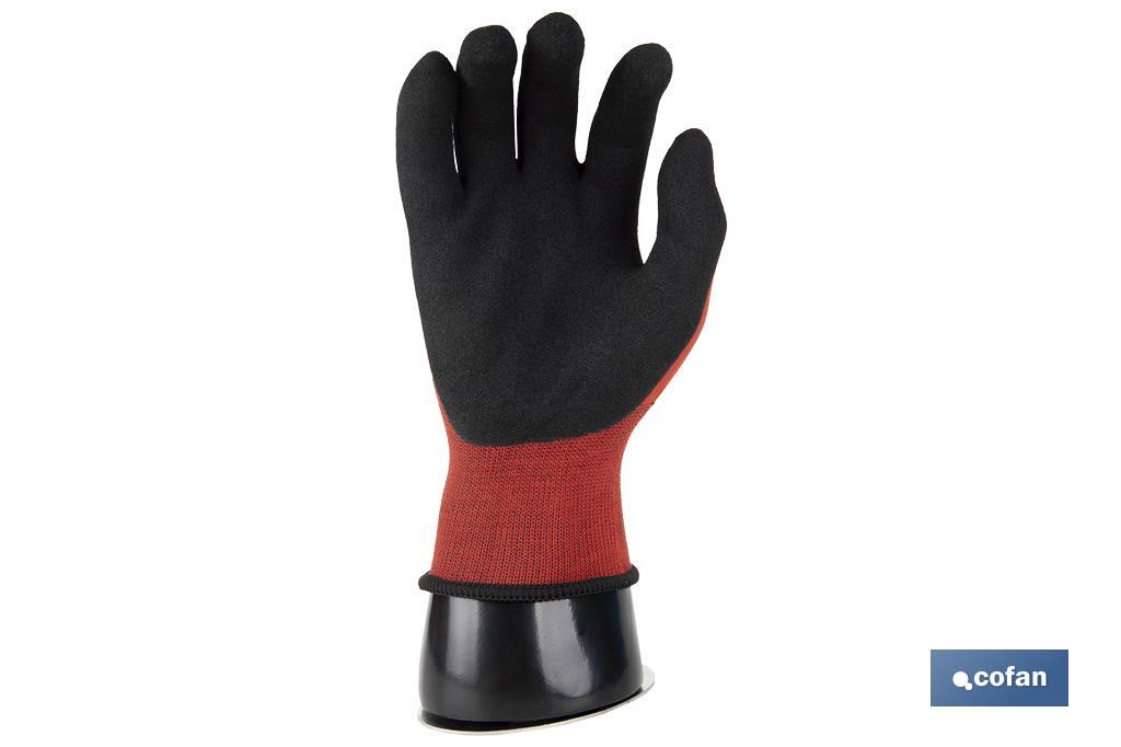 Glove display hand | Mannequin right hand with magnetic base | Black polypropylene - Cofan