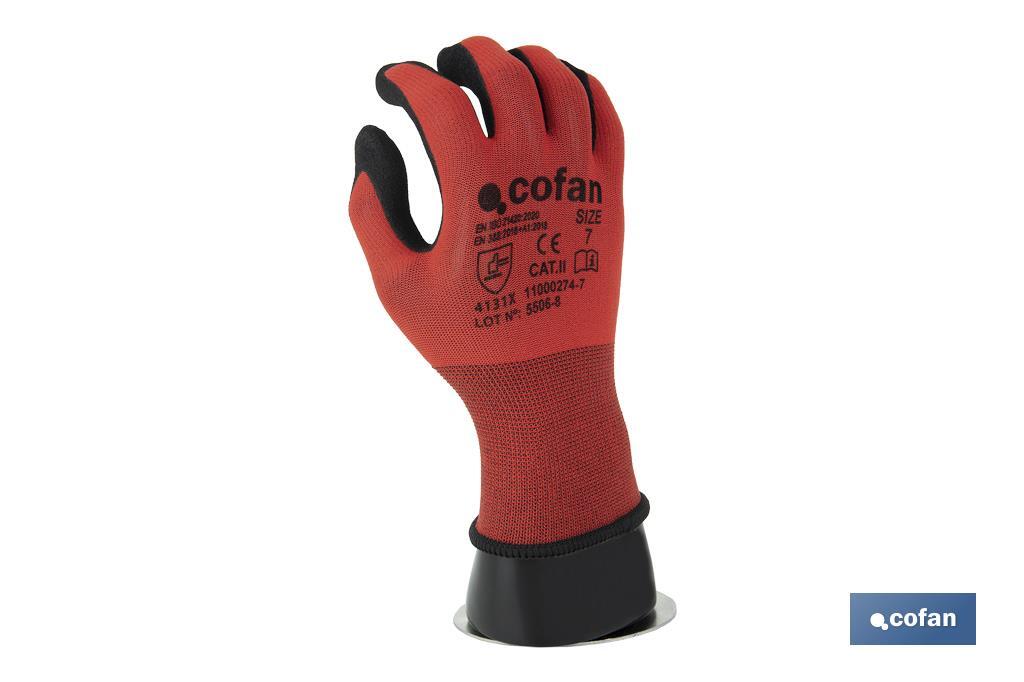 Expositor de guantes | Mano derecha expositora con base magnética | Fabricado en polipropileno de color negro - Cofan