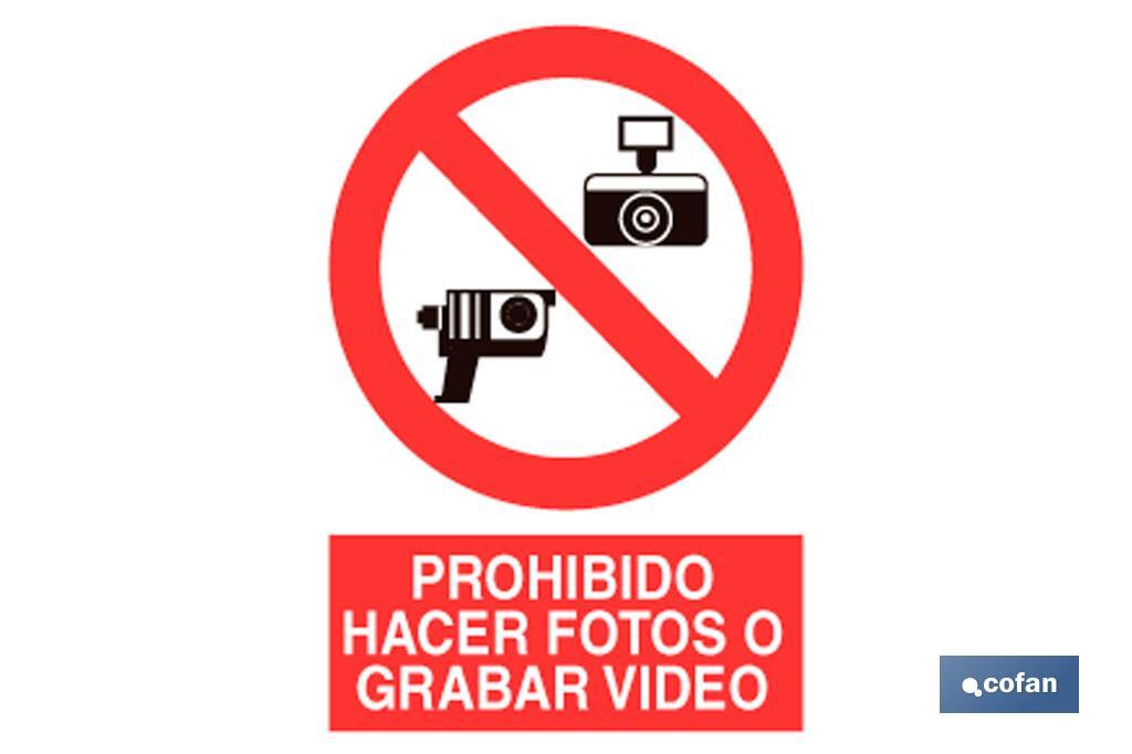 Prohibido fotos y video - Cofan