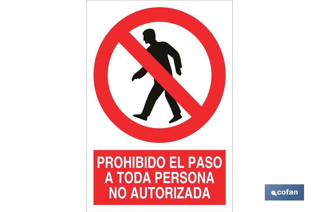 Prohibido el paso a toda persona no autorizada - Cofan