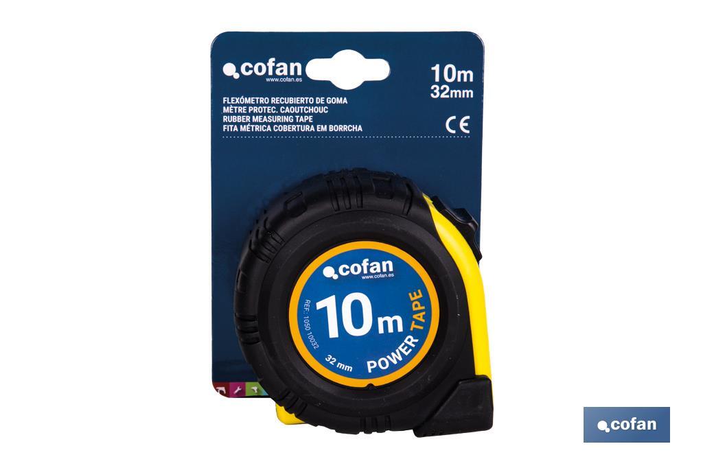 Expositor para flexómetros con protección de goma de Cofan | Incluyen los flexómetros | Varias medidas y capacidades - Cofan