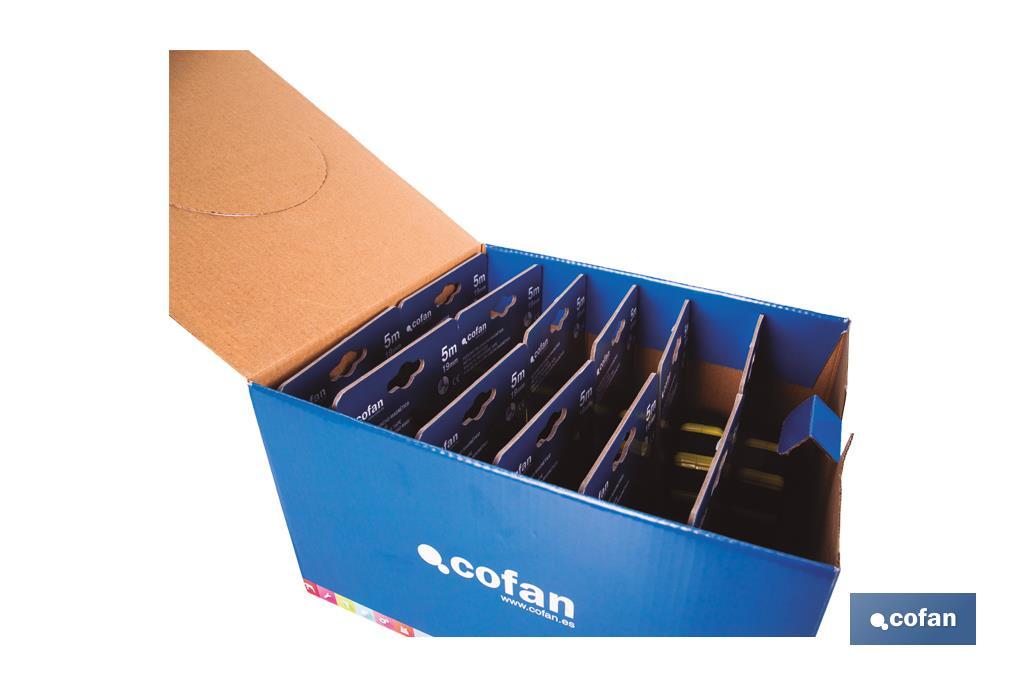 Expositor para flexómetros magnéticos de Cofan | Incluyen los flexómetros | Varias medidas y capacidades - Cofan