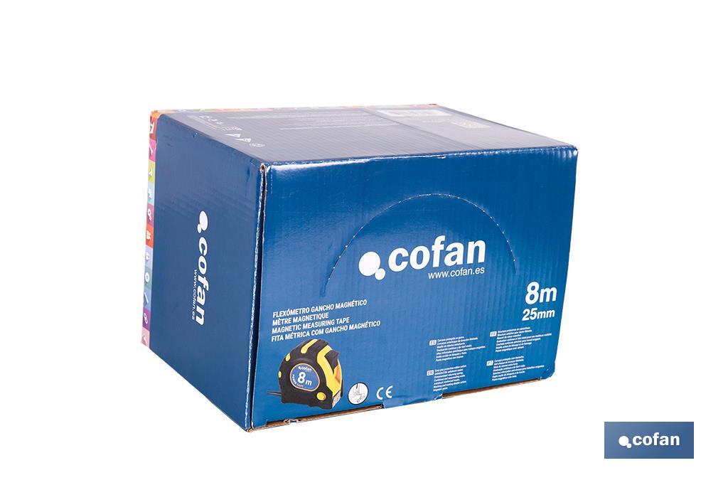 Expositor para flexómetros magnéticos de Cofan | Incluyen los flexómetros | Varias medidas y capacidades - Cofan