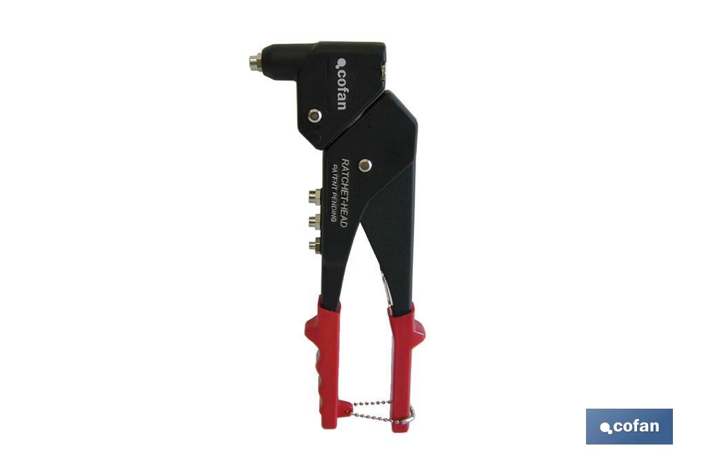 360 swivel head rivet tool | For rivets from Ø2.4 to Ø4.8/5.0mm | Suitable for all types of rivets - Cofan