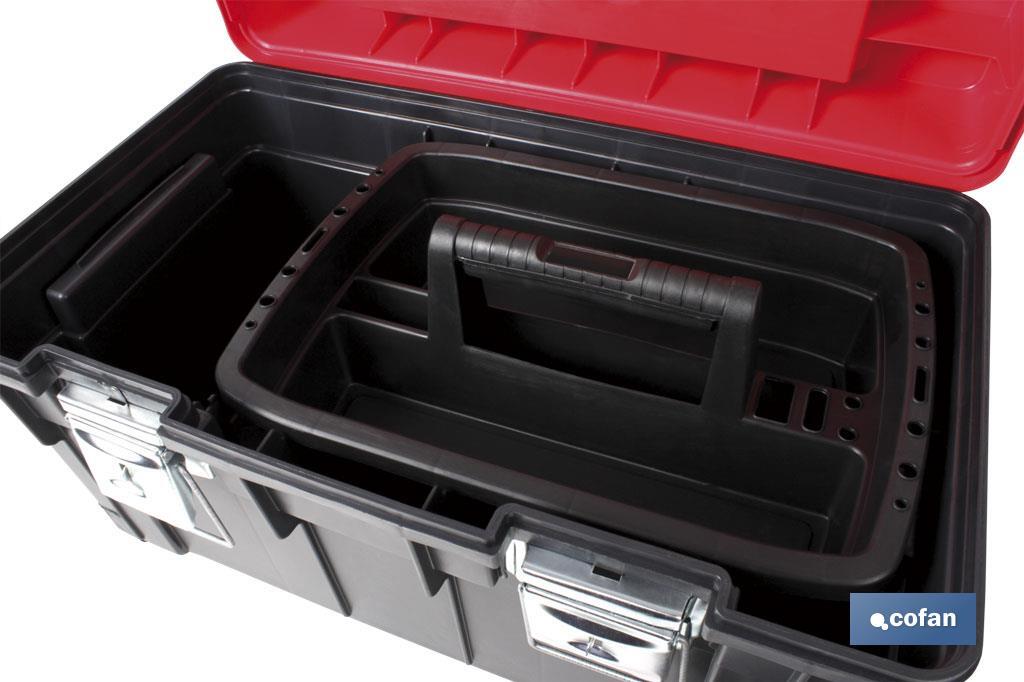 Heavy Duty tool box with two wheels | Deep bottom compartment with high storage capacity - Cofan