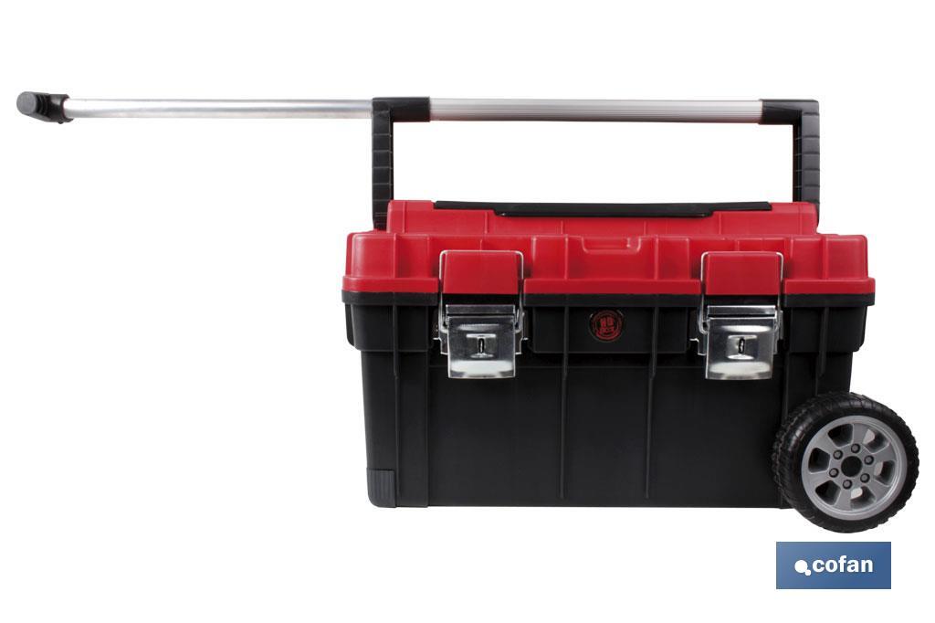 Heavy Duty tool box with two wheels | Deep bottom compartment with high storage capacity - Cofan