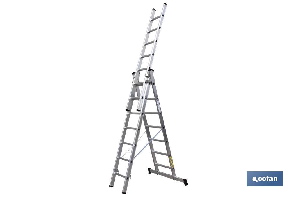 Aluminium ladder 3 steps EN 131 - Cofan