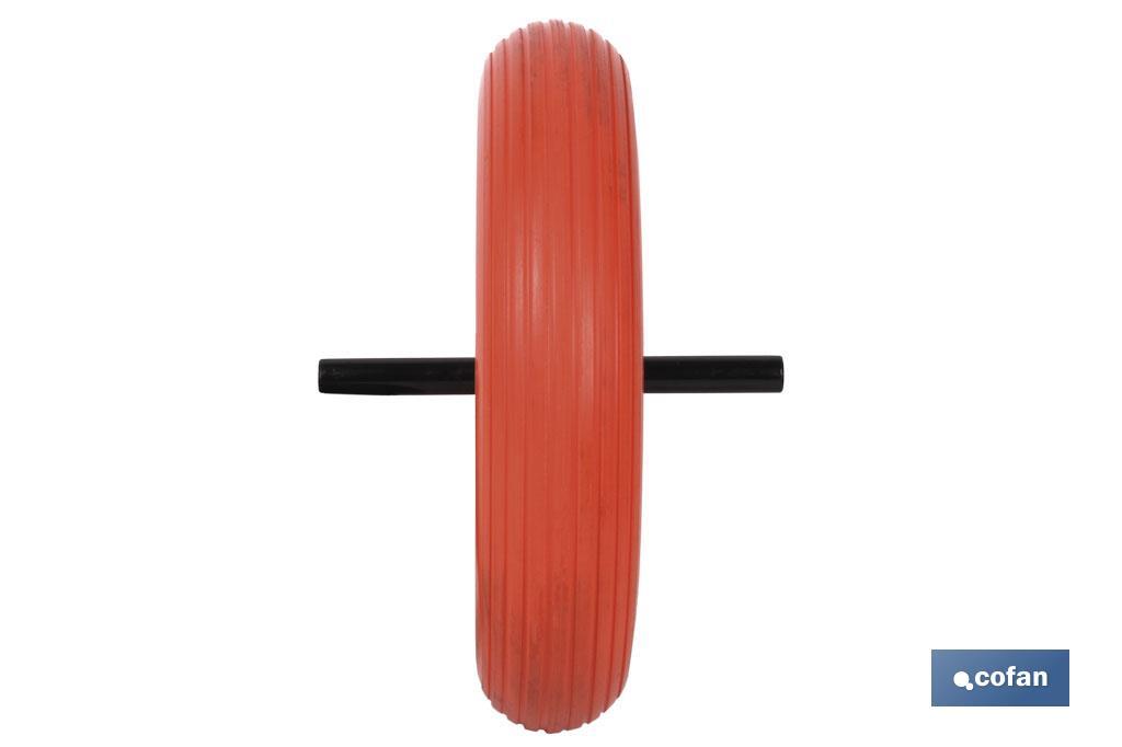 Rueda impinchable de obra | Con varillas Ø 20 mm | Para pesos de 140 kg - Cofan