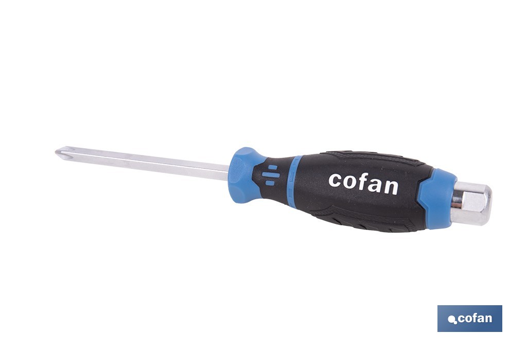 Destornillador Phillips de impacto modelo GripForce - Cofan