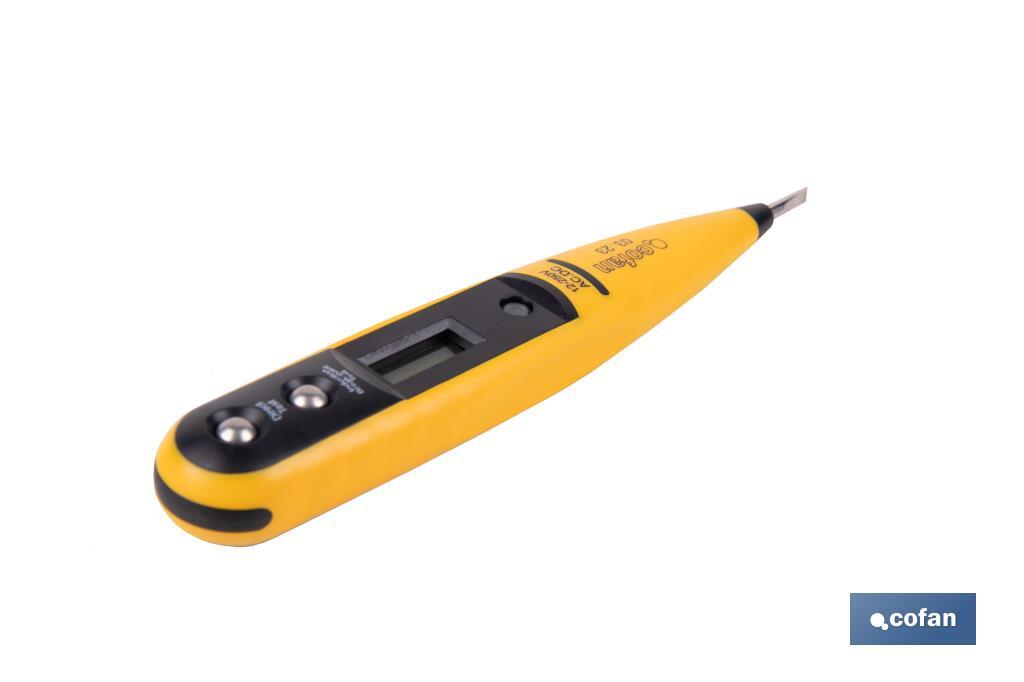 Digital voltage tester | 0-220 AC/DC | Size: 140mm - Cofan