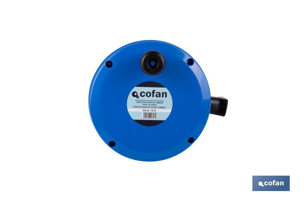 Drum drain auger | Length: 4.6mm | Perfect for unblocking toilets or cleaning drains | Suitable for professional use - Cofan