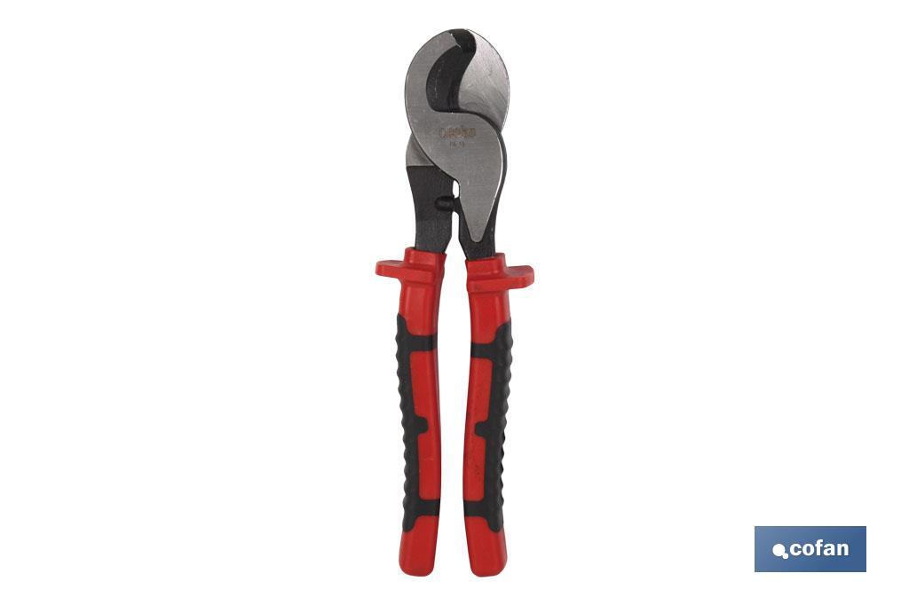 Tenazas cortacables de aluminio y cobre | Para grosores desde 3 hasta 22 mm | Longitud 220 mm - Cofan