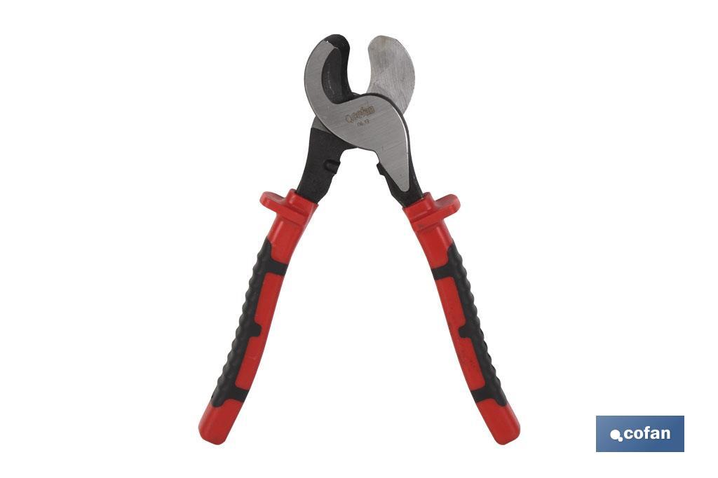 Tenazas cortacables de aluminio y cobre | Para grosores desde 3 hasta 22 mm | Longitud 220 mm - Cofan