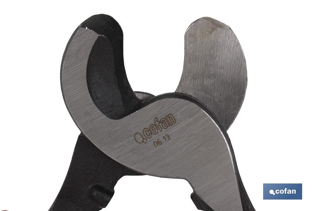 Tenazas cortacables de aluminio y cobre | Para grosores desde 3 hasta 22 mm | Longitud 220 mm - Cofan